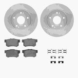 Dynamic Friction 1997-2015 Acura CSX Rear Rotors with 5000 Advanced Brake Pads w/Hardware by Dynamic Friction Company 6512-59249