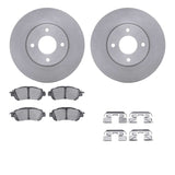 Dynamic Friction 2017-2025 Nissan Kicks Front Rotors with 5000 Advanced Brake Pads w/Hardware by Dynamic Friction Company 6512-67552