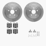 Dynamic Friction 1998-2010 Lexus GS300 Rear Rotors with 5000 Advanced Brake Pads w/Hardware by Dynamic Friction Company 6512-75067
