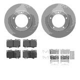 Dynamic Friction 1998-2007 Lexus LX470 Front Rotors with 5000 Advanced Brake Pads w/Hardware by Dynamic Friction Company 6512-76593