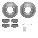 Dynamic Friction 1995-2004 Toyota Tacoma Front Rotors with 5000 Advanced Brake Pads w/Hardware by Dynamic Friction Company 6512-76623