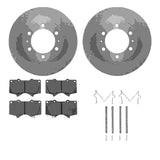 Dynamic Friction 2003-2023 Toyota Hilux Front Rotors with 5000 Advanced Brake Pads w/Hardware by Dynamic Friction Company 6512-76647