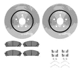 Dynamic Friction 2008-2021 Lexus NX300 Front Rotors with 5000 Advanced Brake Pads w/Hardware by Dynamic Friction Company 6512-76678