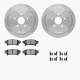 Dynamic Friction 2010-2020 Lexus RX350 Rear Rotors with 5000 Advanced Brake Pads w/Hardware by Dynamic Friction Company 6512-76689