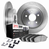 Dynamic Friction 2010-2020 Lexus RX350 Rear Rotors with 5000 Advanced Brake Pads w/Hardware by Dynamic Friction Company 6512-76689