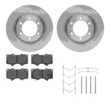 Dynamic Friction 2010-2024 Lexus GX460 Front Rotors with 5000 Advanced Brake Pads w/Hardware by Dynamic Friction Company 6512-76692