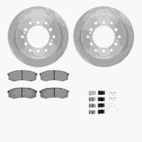 Dynamic Friction 2010-2024 Lexus GX460 Rear Rotors with 5000 Advanced Brake Pads w/Hardware by Dynamic Friction Company 6512-76695