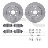 Dynamic Friction 2019-2025 Toyota Corolla Front Rotors with 5000 Advanced Brake Pads w/Hardware by Dynamic Friction Company 6512-76713