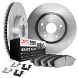 Dynamic Friction 2019-2025 Toyota Corolla Front Rotors with 5000 Advanced Brake Pads w/Hardware by Dynamic Friction Company 6512-76713