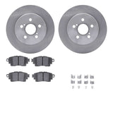 Dynamic Friction 2019-2022 Toyota Corolla Rear Rotors with 5000 Advanced Brake Pads w/Hardware by Dynamic Friction Company 6512-76716