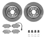 Dynamic Friction 2014-2016 Maserati Ghibli Rear Rotors with 5000 Advanced Brake Pads w/Hardware by Dynamic Friction Company 6512-79007