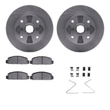 Dynamic Friction 1984-1985 Mazda RX-7 Front Rotors with 5000 Advanced Brake Pads w/Hardware by Dynamic Friction Company 6512-80082