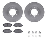 Dynamic Friction 1986-1993 Mazda B2600 Front Rotors with 5000 Advanced Brake Pads w/Hardware by Dynamic Friction Company 6512-80256
