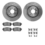 Dynamic Friction 2018-2021 Mazda 6 Front Rotors with 5000 Advanced Brake Pads w/Hardware by Dynamic Friction Company 6512-80348