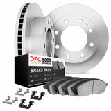 Dynamic Friction 1986-1994 Ford F-350 Front Rotors with 5000 Advanced Brake Pads w/Hardware by Dynamic Friction Company 6512-99300