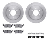 Dynamic Friction 2018-2021 Ford F-150 Rear Rotors with 5000 Advanced Brake Pads w/Hardware by Dynamic Friction Company 6512-99804