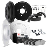 Dynamic Friction 1977-1983 BMW 320i Front & Rear Rotors with 5000 Advanced Brake Pads w/Drums/Shoes/Hardware by Dynamic Friction Company 6514-31173
