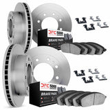 Dynamic Friction 2019-2025 Ram 2500 Front & Rear Rotors with 5000 Advanced Brake Pads w/Hardware by Dynamic Friction Company 6514-40982