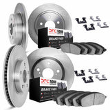 Dynamic Friction 2013-2017 Honda Accord Front & Rear Rotors with 5000 Advanced Brake Pads w/Hardware by Dynamic Friction Company 6514-59077