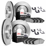 Dynamic Friction 2014-2017 Audi SQ5 Front & Rear Rotors with 5000 Advanced Brake Pads w/Hardware by Dynamic Friction Company 6514-73041