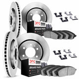 Dynamic Friction 2010-2024 Lexus GX460 Front & Rear Rotors with 5000 Advanced Brake Pads w/Hardware by Dynamic Friction Company 6514-76039