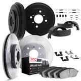 Dynamic Friction 2004-2006 Scion xA Front & Rear Rotors with 5000 Advanced Brake Pads w/Drums/Shoes/Hardware by Dynamic Friction Company 6514-91005