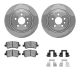 Dynamic Friction 2007-2018 Volvo V60 Rear Rotors with Euro 5000 Ceramic Brake Pads w/Hardware by Dynamic Friction Company 6612-27163