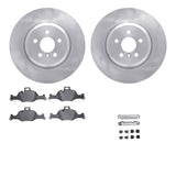 Dynamic Friction 2017-2025 BMW 330i xDrive Front Rotors with Euro 5000 Ceramic Brake Pads w/Hardware by Dynamic Friction Company 6612-31508