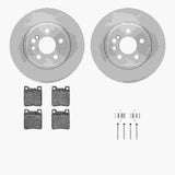 Dynamic Friction 1992-1999 Mercedes-Benz CL600 Rear Rotors with Euro 5000 Ceramic Brake Pads w/Hardware by Dynamic Friction Company 6612-63171