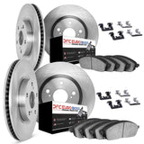 Dynamic Friction 2011-2018 Audi A8 Quattro Front & Rear Rotors with Euro 5000 Ceramic Brake Pads w/Hardware by Dynamic Friction Company 6614-73011