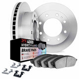 Dynamic Friction 1980-1993 Dodge W350 Front Rotors w/4000 HybriDynamic Brake Pads w/Hardware by Dynamic Friction Company 6812-40009