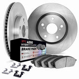 Dynamic Friction 1983-1992 Ford Bronco II Front Rotors w/4000 HybriDynamic Brake Pads w/Hardware