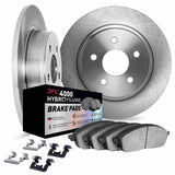Dynamic Friction 2018-2025 Lexus ES300h Rear Rotors w/4000 HybriDynamic Brake Pads w/Hardware by Dynamic Friction Company 6812-75037