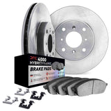 Dynamic Friction 2016-2025 Mazda 2 Front Rotors w/4000 HybriDynamic Brake Pads w/Hardware by Dynamic Friction Company 6812-91004
