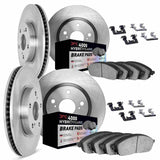 Dynamic Friction 2002-2006 Dodge Ram 1500 Front & Rear Rotors w/4000 HybriDynamic Brake Pads w/Hardware by Dynamic Friction Company 6814-40023