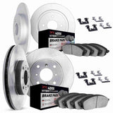 Dynamic Friction 1990-1996 Ford Escort Front & Rear Rotors w/4000 HybriDynamic Brake Pads w/Hardware by Dynamic Friction Company 6814-54017