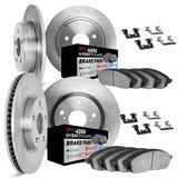 Dynamic Friction 2018-2025 Honda Odyssey Front & Rear Rotors w/4000 HybriDynamic Brake Pads w/Hardware by Dynamic Friction Company 6814-59088