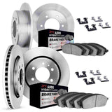 Dynamic Friction 2004-2005 Infiniti QX56 Front & Rear Rotors w/4000 HybriDynamic Brake Pads w/Hardware by Dynamic Friction Company 6814-67061