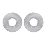 Dynamic Friction 1967-1988 Porsche 914 Front Drilled & Slotted Silver Rotors by Dynamic Friction Company 7002-02002