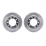 Dynamic Friction 1977-1988 Porsche 924 Rear Drilled & Slotted Silver Rotors by Dynamic Friction Company 7002-02038