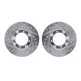 Dynamic Friction 1987-1999 Hyundai Scoupe Front Drilled & Slotted Silver Rotors by Dynamic Friction Company 7002-03007