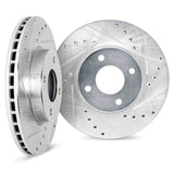 Dynamic Friction 1987-1999 Hyundai Scoupe Front Drilled & Slotted Silver Rotors by Dynamic Friction Company 7002-03007