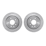 Dynamic Friction 1995-2006 Jaguar XJR Rear Drilled & Slotted Silver Rotors by Dynamic Friction Company 7002-20034