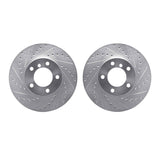 Dynamic Friction 2007-2021 BMW 228i xDrive Front Drilled & Slotted Silver Rotors by Dynamic Friction Company 7002-31006
