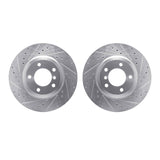 Dynamic Friction 2001-2008 BMW 330i Front Drilled & Slotted Silver Rotors by Dynamic Friction Company 7002-31018