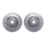 Dynamic Friction 1977-1995 Buick Estate Wagon Front Drilled & Slotted Silver Rotors by Dynamic Friction Company 7002-47006
