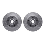 Dynamic Friction 1988-1991 Chevrolet C1500 Front Drilled & Slotted Silver Rotors by Dynamic Friction Company 7002-48016