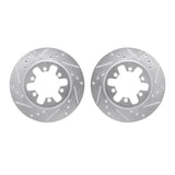 Dynamic Friction 1985-1997 Nissan Pickup Front Drilled & Slotted Silver Rotors by Dynamic Friction Company 7002-67039