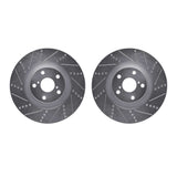 Dynamic Friction 2011-2025 Lexus GS350 Front Drilled & Slotted Silver Rotors by Dynamic Friction Company 7002-75002