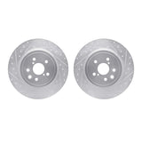 Dynamic Friction 2015-2022 Lexus GS F Rear Drilled & Slotted Silver Rotors by Dynamic Friction Company 7002-75022
